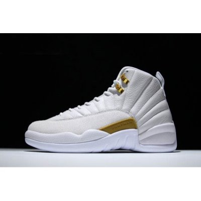 Nike Erkek Air Jordan 12 Ovo Beyaz / Metal Altın Basketbol Ayakkabısı Türkiye - 1XX329Z4